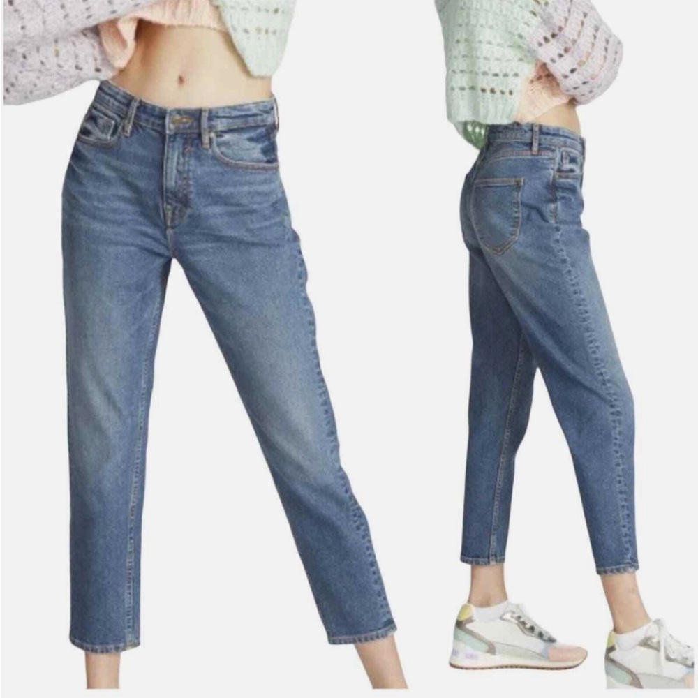 VIGOSS | Womens Friday Tapered Boyfriend High Rise Denim Blue Jeans NWT SIZE 24 - Picture 2 of 8